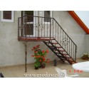 Kovácsoltvas rózsás lépcsőváz korláttal 0003.