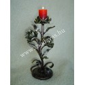 kovácsoltvas 3 rózsás gyertyatartó GY004