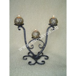 Kovácsoltvas 3 ágú gyertyatartó GY044