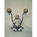 Kovácsoltvas 3 ágú gyertyatartó GY044