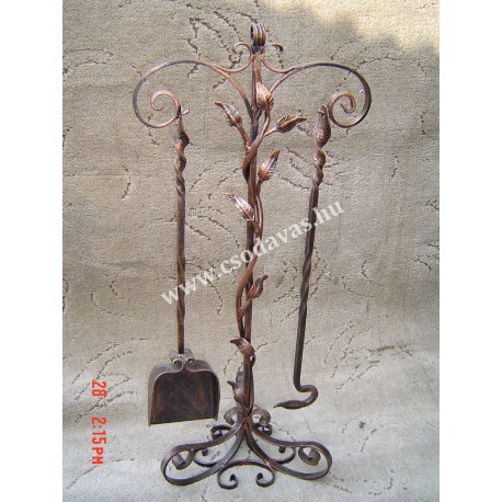 Kovácsoltvas kandalló tüziszerszám 002