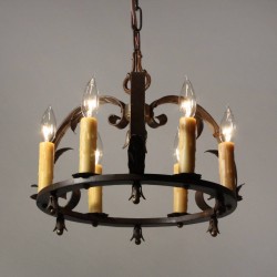 Kovácsoltvas csillár 10