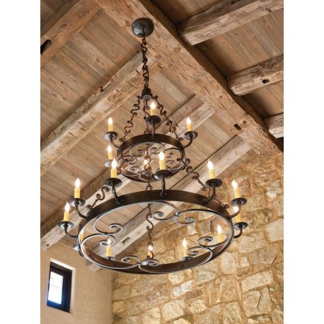 kovácsoltvas csillár 34