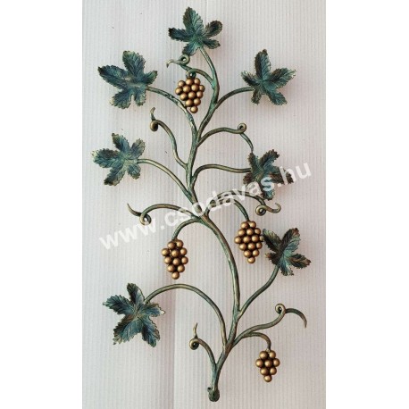 kovácsoltvas ablak dísz szőlő mintával